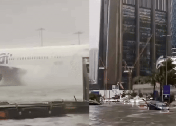 Dubai bỗng ngập lụt kinh hoàng: Siêu xe trôi nổi trên phố, máy bay “lướt trên mặt nước” tạo nên cảnh tượng chưa từng có