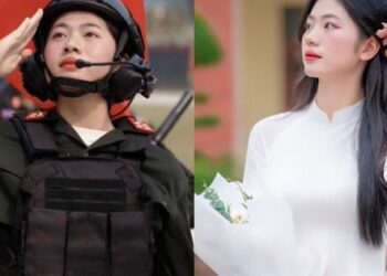 Bất ngờ danh tính cô gái khả ái dẫn đầu Khối nữ Cảnh sát đặc nhiệm trong lễ diễu binh, diễu hành sáng nay