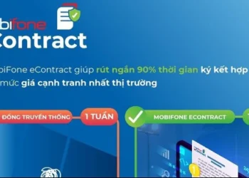 Hợp đồng điện tử có tích xanh của MobiFone